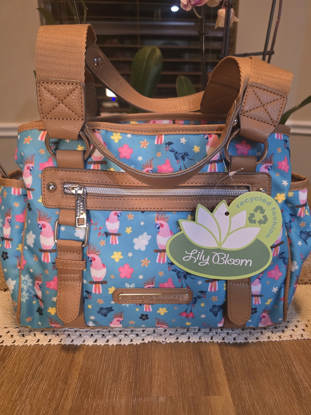 Lily Bloom Parrots In Paradise Maggie Satchel Bag